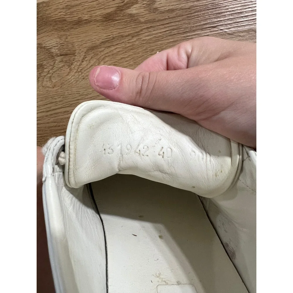 Gucci Ace Bee Sneakers Size 40 White Leather Green Red Web Stripe Italy Unisex